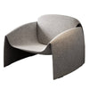 Modern Accent Single Sofa Chair with sculptural design in grey fabric, ideal for cozy living spaces.
