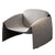 Modern Accent Single Sofa Chair with sculptural design in grey fabric, ideal for cozy living spaces.
