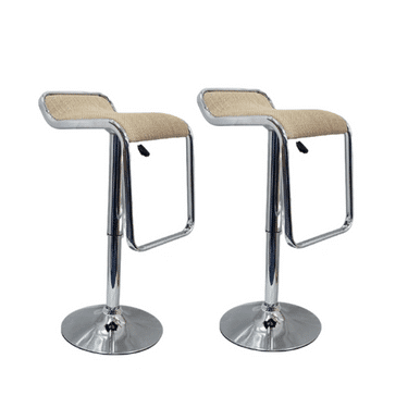 Perfect Dealz Adjustable Low-Back Bar Stool Bamboo Design