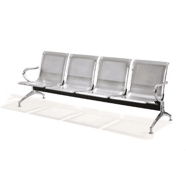 Perfect Dealz 4 Seater Silver Office Bench