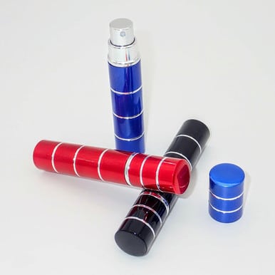 Lipstick Pepper Spray 20ml in various colors including red, blue, and black for personal safety and self-defense.