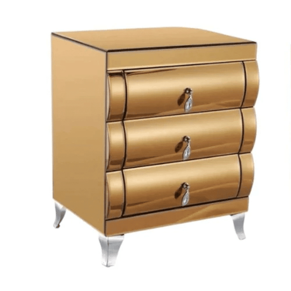 Perfect Dealz Glamour Gold Mirrored Pedestal