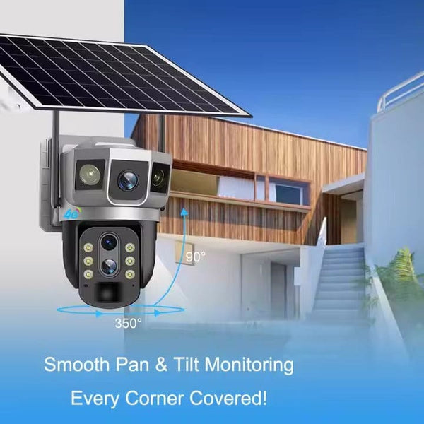 Perfect Dealz 4G Dual-Lens Solar CCTV Camera for Surveillance
