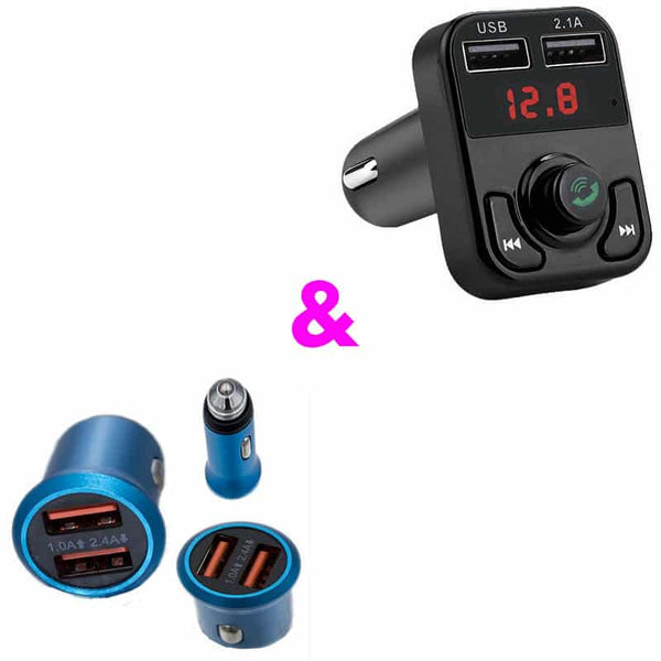 Perfect Dealz Carb 3 Car FM Modulator Plus Mini Car Charger