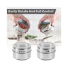 Perfect Dealz Stainless Steel Magnetic Spice Rack 6 Piece