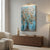 Vertical Golden Tree Canvas Wall Art displayed in a contemporary living room with elegant decor.