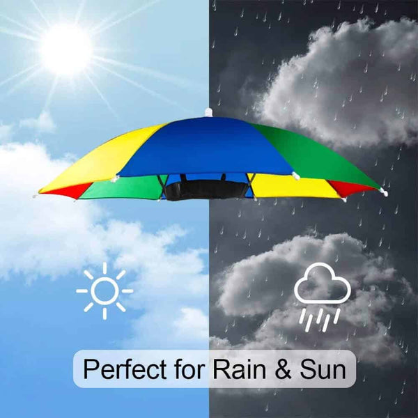 Umbrella Sunshade Foldable Hat with Elastic Band image 2