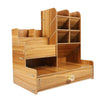 Perfect Dealz Wooden Desk Organizer Multifunctional Office Stationary Storage Holder