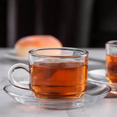 Perfect Dealz 12 Piece Glass Coffee Cup and Saucer