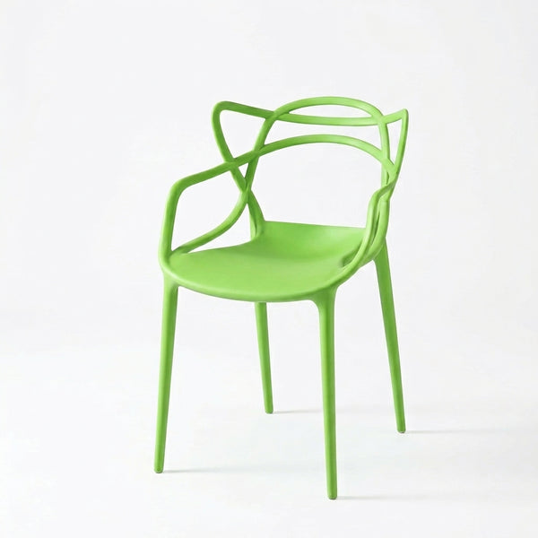 Cafe Replica Master Chair in vibrant green color, suitable for cafes and home dining spaces.