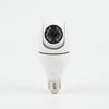 Wireless Light Bulb Security Camera featuring a 360-degree view with LED lights and easy installation.