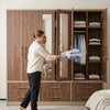 6-Door Wardrobe with Mirrored Doors and 6 Storage Drawers