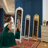 Rectangular Carved Frame Full Length Floor Mirror