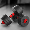 40kg Indoor Gym Weightlifting Adjustable Barbell & Dumbbells set 30kg Indoor Gym Weightlifting Adjustable Barbell & Dumbbells set 20kg Indoor Gym Weightlifting Adjustable Barbell & Dumbbells stacked with weights in black and red design.