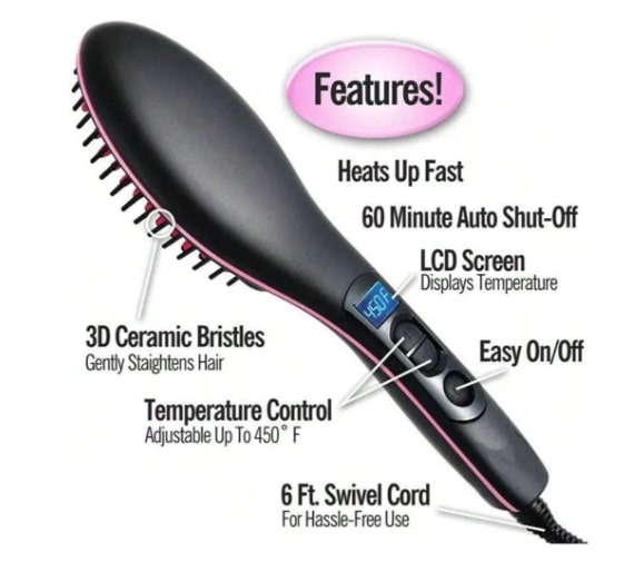 Straight Artifact LCD Hair Straightening Brush image 4