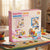 Box packaging of the 97-Piece Gear Building Construction Set featuring colorful gear designs and creative puzzle ideas.