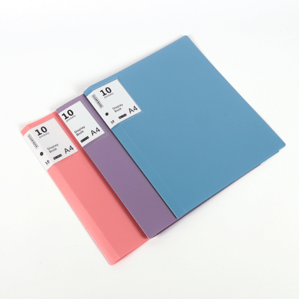 10 Pockets A4 Morandi Color Document Folder Plastic Presentation Book image 1
