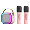 Perfect Dealz Mini Karaoke Bluetooth Speaker with 2 Wireless Portable Microphone