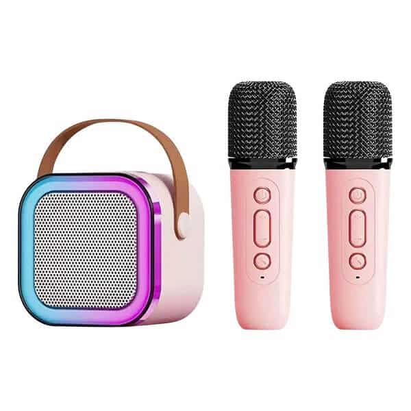 Perfect Dealz Mini Karaoke Bluetooth Speaker with 2 Wireless Portable Microphone