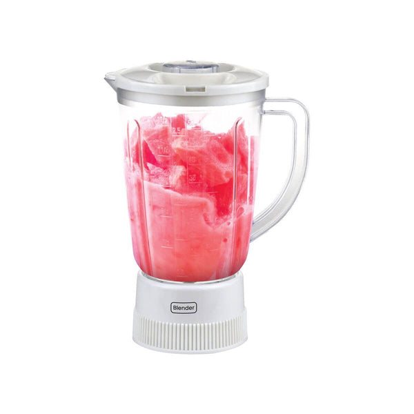 4 in 1 Food Processor Juicer Blender and Grinder Combo blending watermelon and ice for refreshing smoothies.
