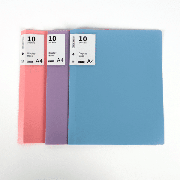 10 Pockets A4 Morandi Color Document Folder Plastic Presentation Book image 2