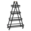 Perfect Dealz 4 Tier Fruit Vegetable Storage Rack with Wheels