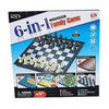 6 in 1 Family Board Game packaging featuring multiple classic board games for 2-4 players.