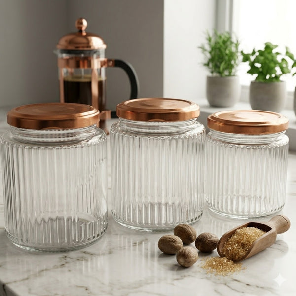 Ripples Glass Jars Storage Containers
