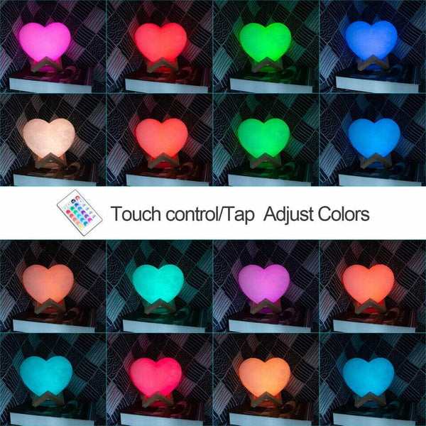 3D Heart Moon Lamp 12CM image 5