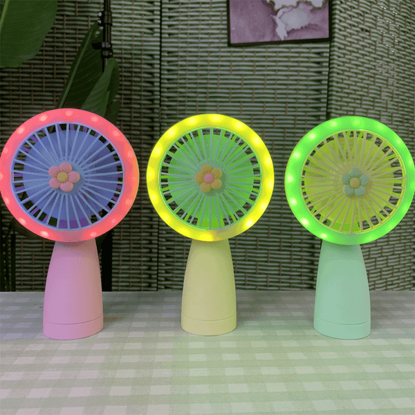 LED Small Electric Handheld Fan image 1