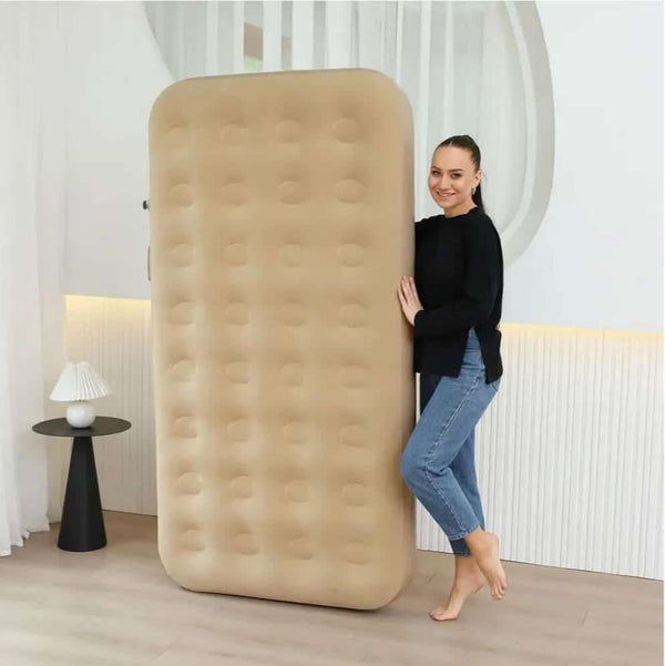 Perfect Dealz Inflatable Single Air Mattress with Built-in Pump