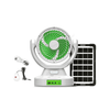 Perfect Dealz 7 Inches Portable Chargeable Fan with Led Light and Solar Panel