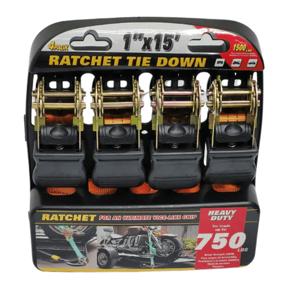Perfect Dealz 4-Pack Heavy-Duty Ratchet Straps