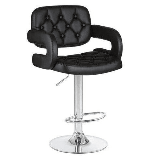 PU Leather Adjustable Bar Stool image 1