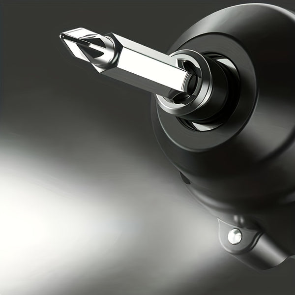Close-up of a screwdriver tip from the 47pcs Compact Electric Screwdriver Kit, showcasing precision and design.