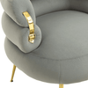 Perfect Dealz Velvet Accent Armchair with Footstool