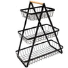 3 Tier Countertop Fruit Basket Holder Decorative Bowl Stand image 1
