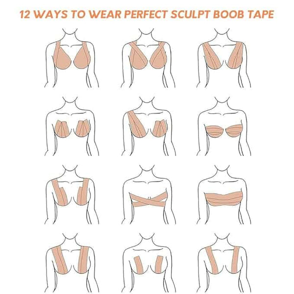 Boob Tape Strap 5M: 12 Ways to Wear Perfect Sculpt Boob Tape for a Flawless Bust Shape