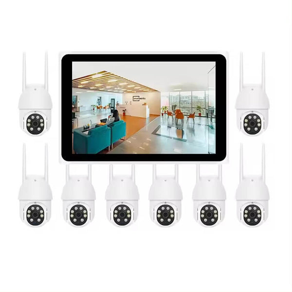 8 Channel Wireless Security Camera System with 10in LCD Screen image 0