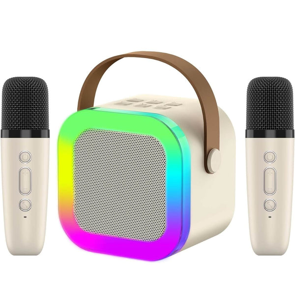 Perfect Dealz Mini Karaoke Bluetooth Speaker with 2 Wireless Portable Microphone