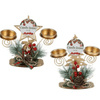 Festive Christmas Table Candleholder Set image 1