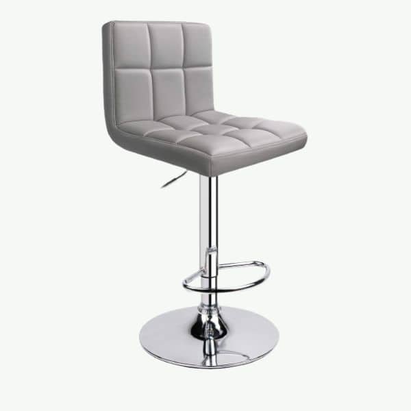 Swivel Bar Stool Adjustable Height Chair - Grey image