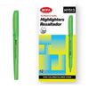 12 pcs 3mm Premium Single Colour Highlighters Green packaging with vivid green marker.