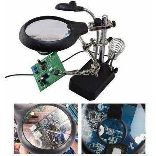 5 LED Auxiliary Clip Magnifier AC/DC Interchangeable image 0