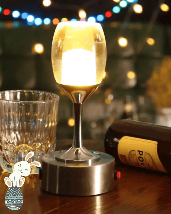Perfect Dealz Rechargeable Wine Glass Shaped Table Lamp