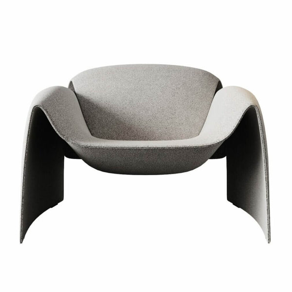 Modern Accent Single Sofa Chair in a sculptural gray design, perfect for modern small spaces.