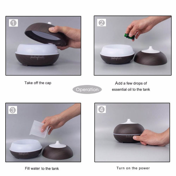 Wood Grain Ultrasonic Aroma Diffuser image 4