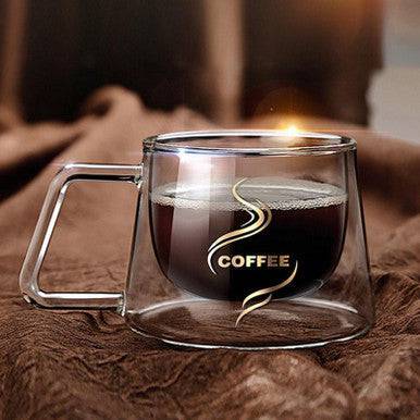 Perfect Dealz Double Walled Glass Coffee Mug