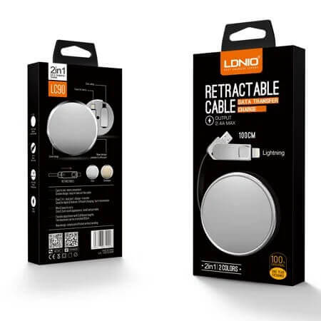 Perfect Dealz Retractable 2 In 1 Cable