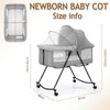 Perfect Dealz Baby Rocker Bassinet Crib & Co-Sleeper with Detachable Mosquito Net